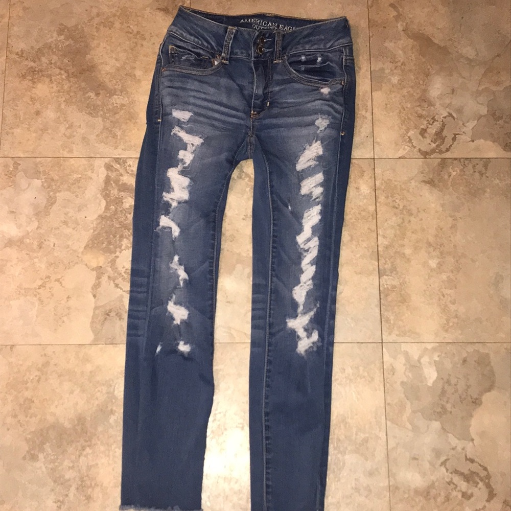 💙 AE Outfitters Artist crop jeans 💙